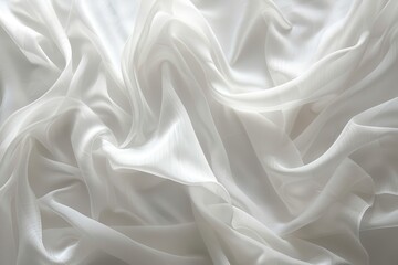 Obraz premium Detailed close up of white fabric with subtle gradients blending seamlessly, Subtle gradients of white blending seamlessly into each other