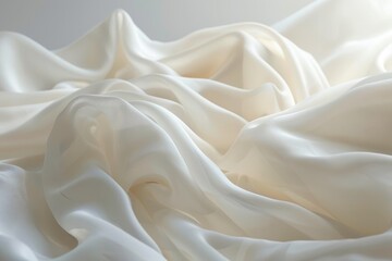 Obraz premium Detailed close-up of seamless white fabric texture with subtle gradients and soft folds, Subtle gradients of white blending seamlessly into each other