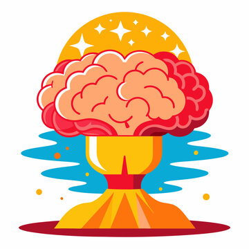 Atomic bomb human brain cloud
