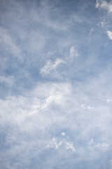 White clouds against a blue sky