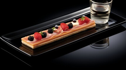 Gourmet Dessert Platter with Berries and Pastry