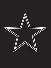 Fototapeta premium Star icon line continuous drawing vector. One line star icon vector background. Star icon. Continuous outline of a star icon. 