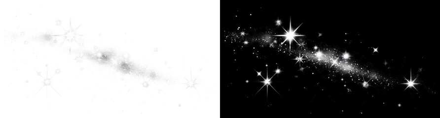 Fototapeta premium PNG Sparkling starry night sky effect