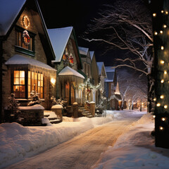 Fototapeta premium Christmas Eve in a Cabin