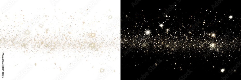 Poster PNG Glittering starry night sky