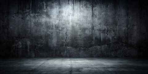 Horror Prompt - Illustrate a Scary Dark Wall with Shadows