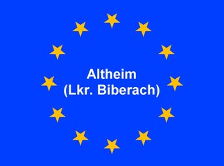 Illustration einer Europaflagge mit der Aufschrift 