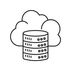 database line icon with white background vector stock illustration