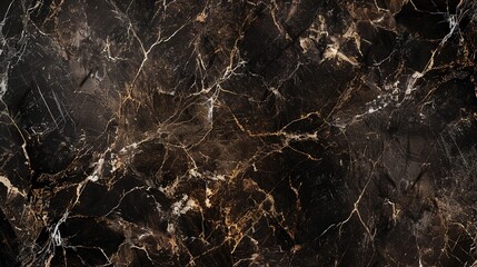 Elegant black marble close-up: intricate textures and fine details for an opulent desktop background, showcasing luxurious visual appeal