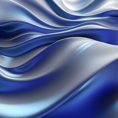 Fototapeta premium Mesmerizing Metallic Waves Captivating 3D Gradient Abstract Artwork