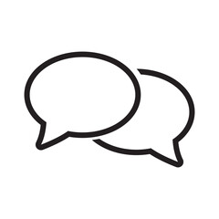 Fototapeta premium Speech bubble icon. Chat icon. Dialogue balloon sign. Comments icon.