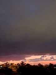 sunset over the mountains
