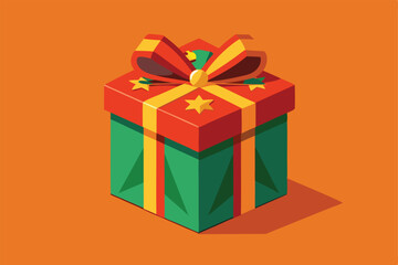 unique christmas gift box vector illustration 