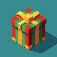 unique christmas gift box vector illustration 