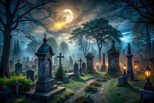 Whispering graveyard midnight shadows eerie secrets