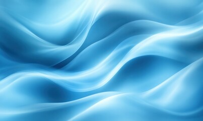 Fototapeta premium Blue wavy abstract background with gentle curves and smooth transitions.