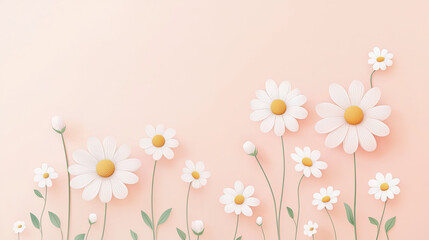 minimalist daisy patterns background wallpaper for fabric and printing