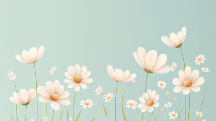 minimalist daisy patterns background wallpaper for fabric and printing