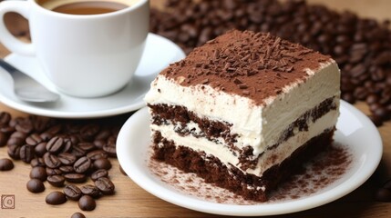 Tiramisu with Coffee Beans: A Delicious Italian Dessert