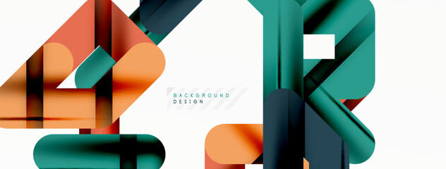 Abstract background - colorful lines composition. Technology or business digital template