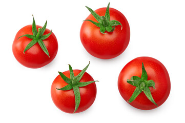 fresh tomato isolated on white background. clipping path
