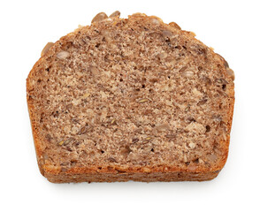 sliced freshly baked bread isolated on white background. clipping path