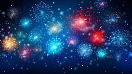 Fototapeta premium Stunning Fireworks Display in the Night Sky