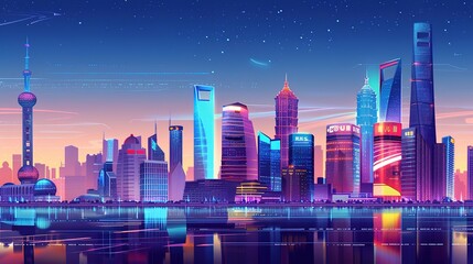 futuristic city skyline wallpaper