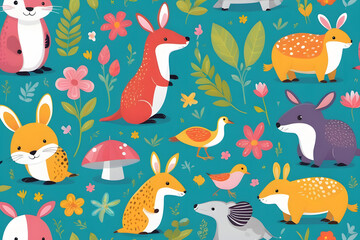seamless pattern with animals