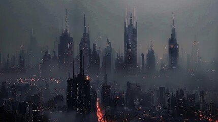 futuristic city skyline wallpaper