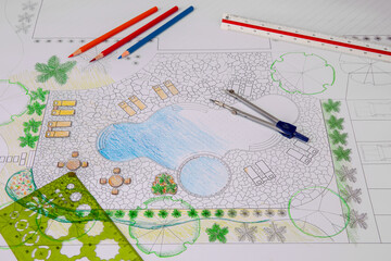 Garden design courses student is learning fundamentals garden design and planning.