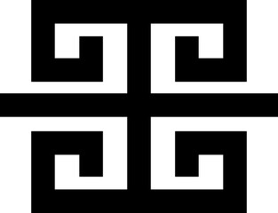 Obraz premium Greek key frame and border element. Decorative ancient meander, Black Greek pattern ornamental flat vector isolated on transparent background. Geometric seamless pattern antique Mediterranean style.