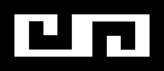 Obraz premium Greek key frame and border element. Decorative ancient meander, Black Greek pattern ornamental flat vector isolated on transparent background. Geometric seamless pattern antique Mediterranean style.