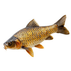 Fototapeta premium Carp solated on a white background as transparent