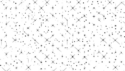 Fototapeta premium Repeating patterns of small, simple shapes like dots, crosses, or lines, spaced out across a solid background