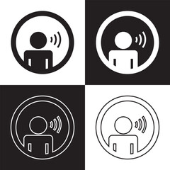 Speaking icon set. Communication icons collection. Containing discussion, speech bubble, talking, consultation and conversation icon isolated on white and black background. vector illustration. EPS 10