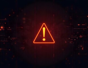danger symbol on a futuristic background