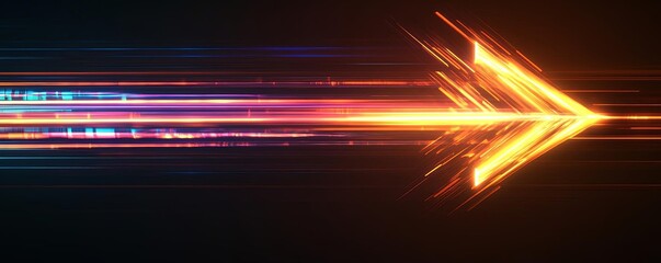 An arrow created by bright