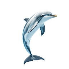 Obraz premium Dolphin solated on a white background as transparent