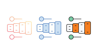 Xylophone icon design with white background stock illustration