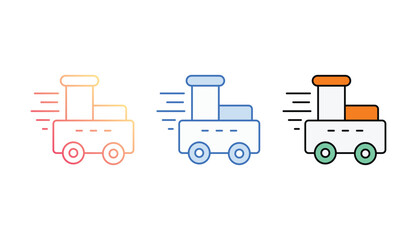 Toy Car icon design with white background stock illustration