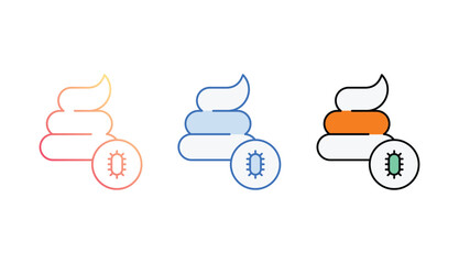 poop icon design with white background stock illustration
