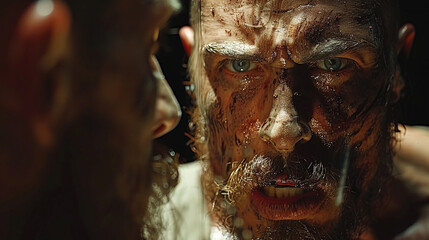 The Mirror Monologue: A thespian's raw emotion captured in reflection