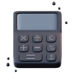 Obraz premium 3D Illustration Calculator