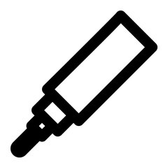 caustic pencil, nitrate, stick, medical, equipment outline icon