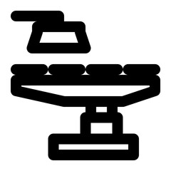 operating table, surgery, surgical operation, medical, equipment outline icon