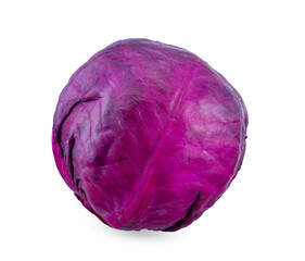 Purple cabbage isolated on white background