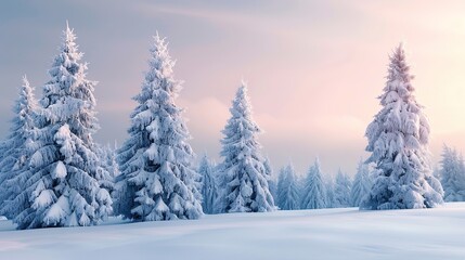 Fototapeta premium Winter forest wallpaper