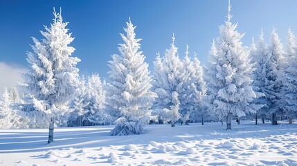 Fototapeta premium Winter forest wallpaper