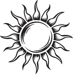 Sun Tattoo Concept: Unique Hand-Drawn Illustration